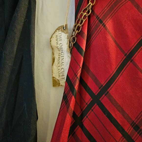 NWT Vintage Lip Service Steampunk Victorian Skirt SMALL Plaid - Picture 3 of 15